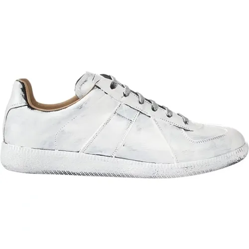 Painted Replica Sneakers , male, Sizes: 5 1/2 UK - Maison Margiela - Modalova