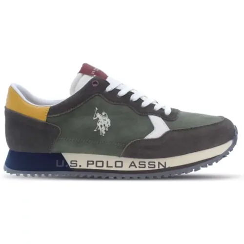 Stylish Tan/Beige Sneakers , male, Sizes: 6 UK - U.s. Polo Assn. - Modalova