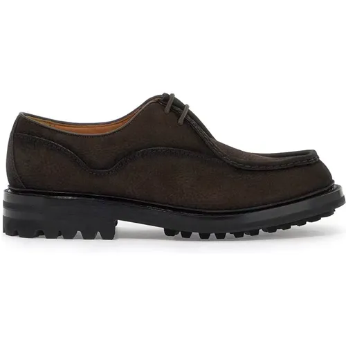 Nubuck Lace-Up Shoes with Rounded Toe , male, Sizes: 8 UK, 6 UK, 7 UK, 10 UK - Church's - Modalova