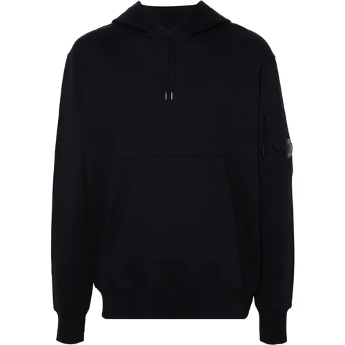 Blauer Pullover mit Kapuze Carry Over , Herren, Größe: L - C.P. Company - Modalova