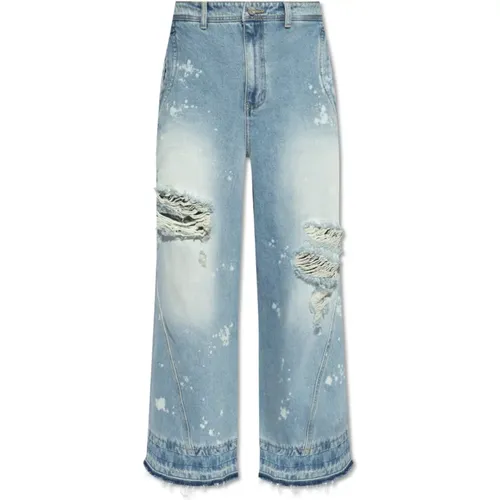Jeans mit einem abgenutzten Effekt , unisex, Größe: XS - Ader Error - Modalova