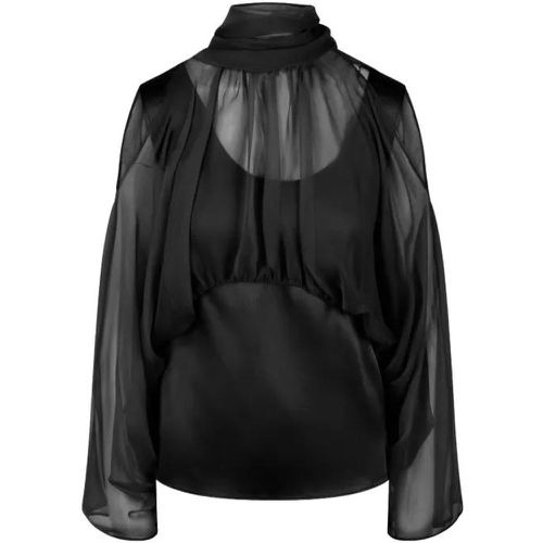 Satin And Organza Shirt - Größe 40 - alberta ferretti - Modalova