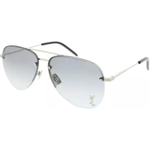Sonnenbrillen - CLASSIC 11 M-005 59 Sunglass UNISEX META - Gr. unisize - in Silber - für Damen - Saint Laurent - Modalova