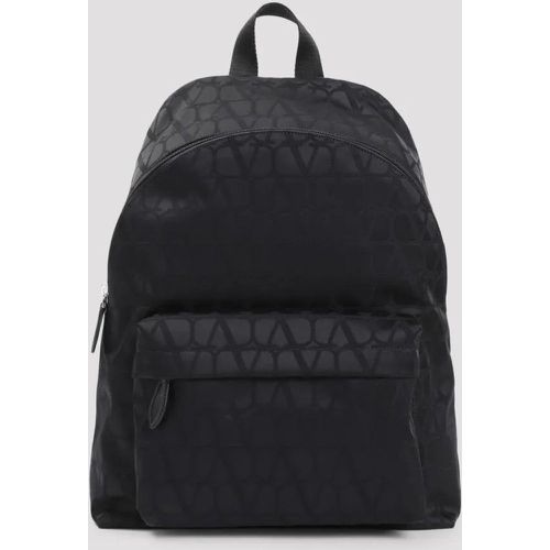 Rucksäcke - Black Polyester Backpack - Gr. unisize - in - für Damen - Valentino - Modalova