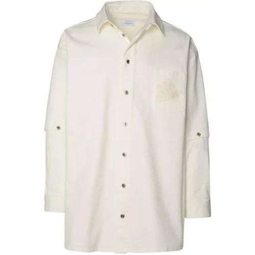 Off- - Cotton Shirt - Größe S - Off-White - Modalova