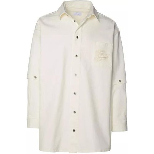 White Cotton Shirt - Größe M - white - Off-White - Modalova