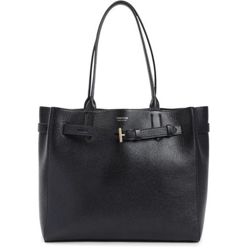 Shopper - Black Calf Leather Medium Tote Bag - Gr. unisize - in - für Damen - Tom Ford - Modalova