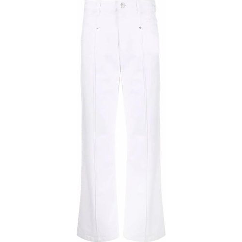 Straight-Leg White Trousers - Größe 36 - Isabel marant - Modalova