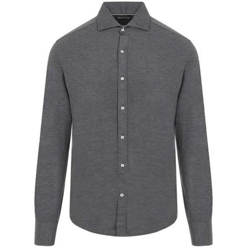 Dark Grey Silk Jersey Shirt - Größe M - BRUNELLO CUCINELLI - Modalova