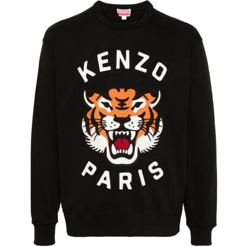 Black Cotton Lucky Tiger Sweatshirt - Größe XL - Kenzo - Modalova