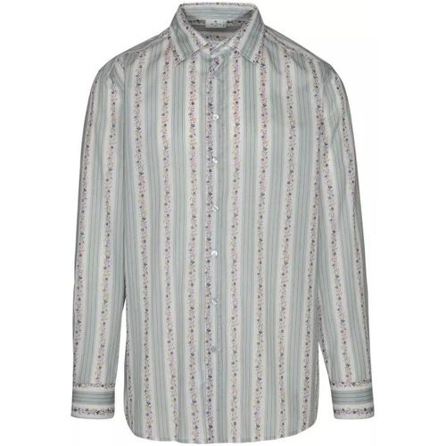 Rome Shirt In Teal Cotton - Größe 41 - blue - ETRO - Modalova