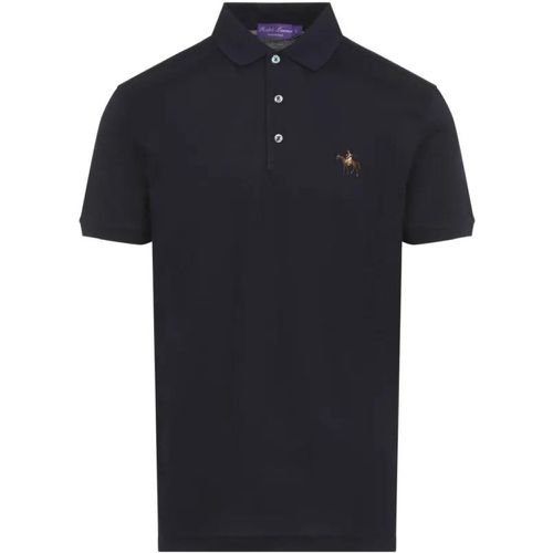 Navy Blue Cotton Polo - Größe S - Ralph Lauren X Purple Label - Modalova