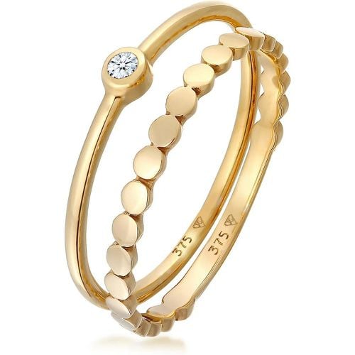 Ringe - Ring Eternity Solitär Diamant (0.03 ct) Set 375 Ge - Gr. 54 MM - in - für Damen - Elli - Modalova