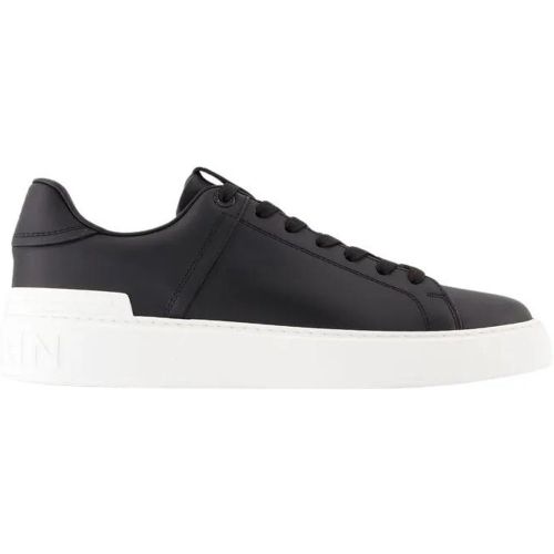 Low-Top Sneaker - B-Court Sneakers - Leather - Black/White - Gr. 40 (EU) - in - für Damen - Balmain - Modalova