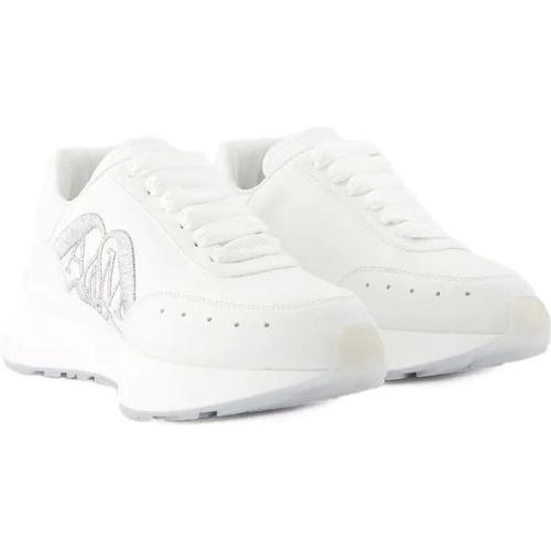 Sneakers - Sprint Runner Sneakers - Leather - White/Silver - Gr. 35 (EU) - in - für Damen - alexander mcqueen - Modalova