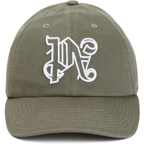 Caps & Mützen - Military Green Cotton Logo Cap - Gr. ONE SIZE - in - für Damen - Palm Angels - Modalova