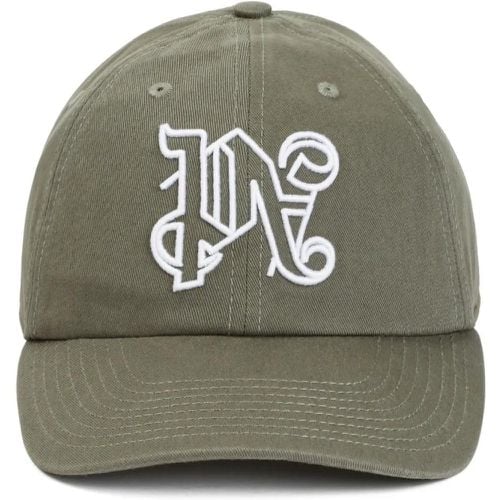 Mützen - Military Green Cotton Logo Cap - Gr. ONE SIZE - in - für Damen - Palm Angels - Modalova