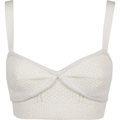 Knit Bralette White - Größe M - self-portrait - Modalova