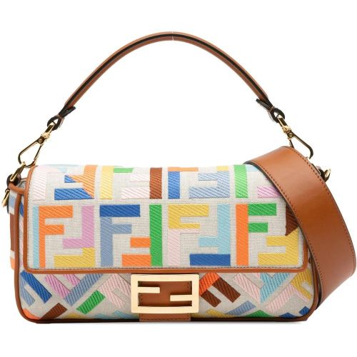 Shopper - Zucca Embroidered Canvas Baguette Satchel - Gr. unisize - in - für Damen - Fendi - Modalova