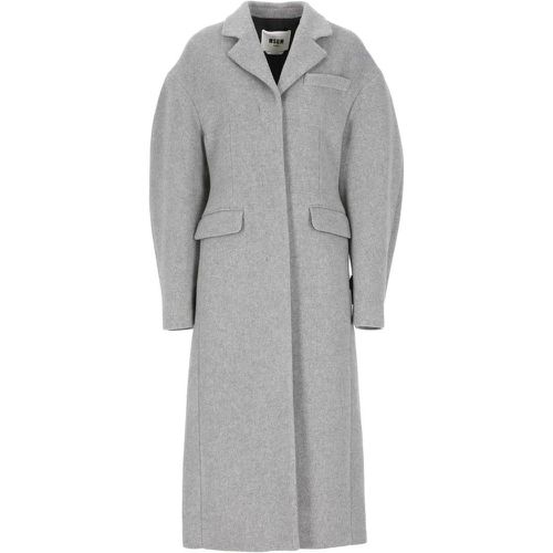 Wool Coat - Größe 40 - grau - MSGM - Modalova