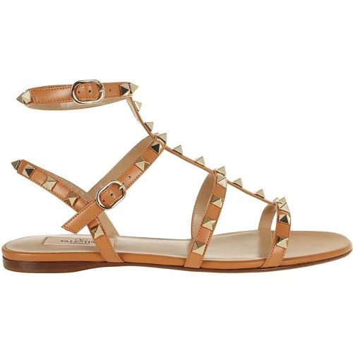 Sandalen - Nude Calfskin Rockstud Sandal - Gr. 36 (EU) - in - für Damen - Valentino - Modalova