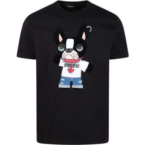 Bulldog T-Shirt - Größe M - Dsquared2 - Modalova