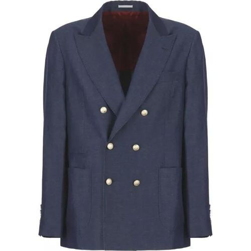 Wool Jacket - Größe 48 - blue - BRUNELLO CUCINELLI - Modalova