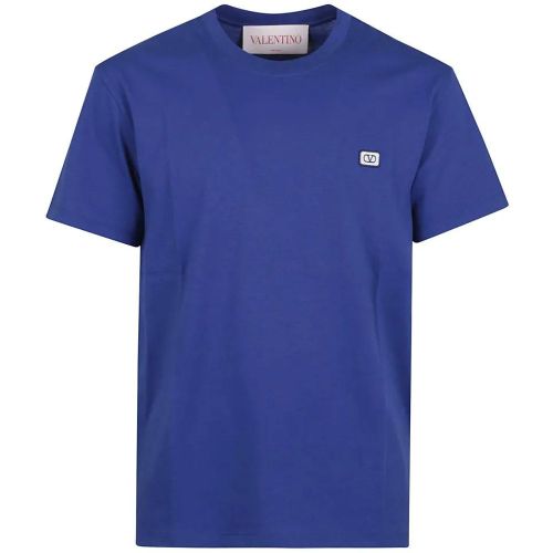 Cobalt Blue Cotton Jersey T-Shirt - Größe L - Valentino Garavani - Modalova