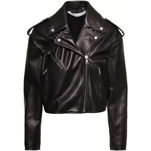 Cropped Leather Perfecto - Größe 40 - black - Palm Angels - Modalova