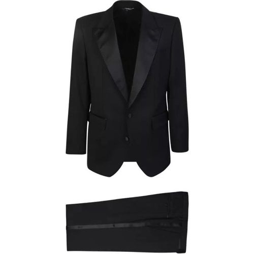 Black Single-Breasted Suit - Größe 46 - Dolce&Gabbana - Modalova