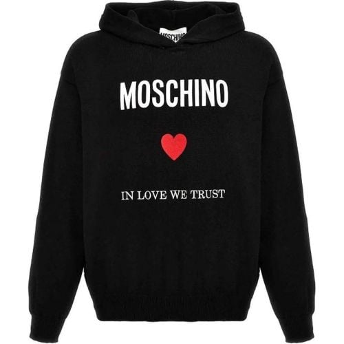 Couture In Love We Trust Hooded Sweatshir - Größe 50 - Moschino - Modalova