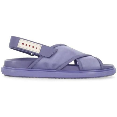 Sandalen - Purple Leather And Tech Fabric Sandals - Gr. 38,5 (EU) - in - für Damen - Marni - Modalova