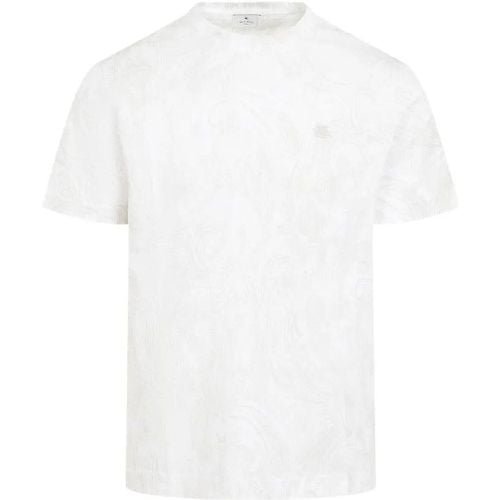 Optical White Cotton Roma T-Shirt - Größe L - ETRO - Modalova