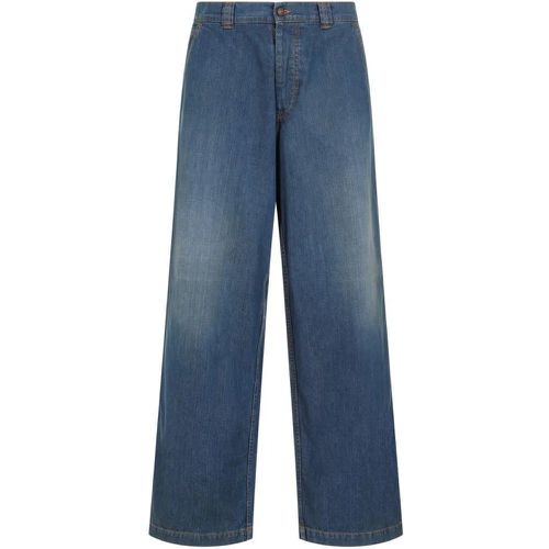 Pockets Mid Blue Cotton Jeans - Größe 32 - Maison Margiela - Modalova