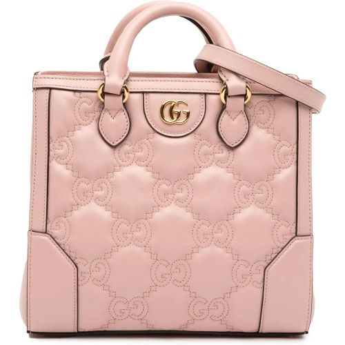 Hobo Bags - Mini GG Matelasse Leather Top Handle Bag - Gr. unisize - in Gold - für Damen - Gucci - Modalova