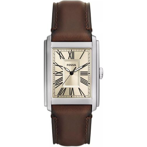 Uhren - Carraway Three-Hand Leather Watch - Gr. unisize - in Braun - für Damen - Fossil - Modalova