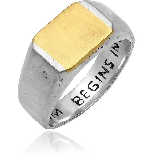 Ringe - Ring Siegelring - Wisdom 925 Sterling Silber - Gr. 62 MM - in Silber - für Damen - Haze & Glory - Modalova