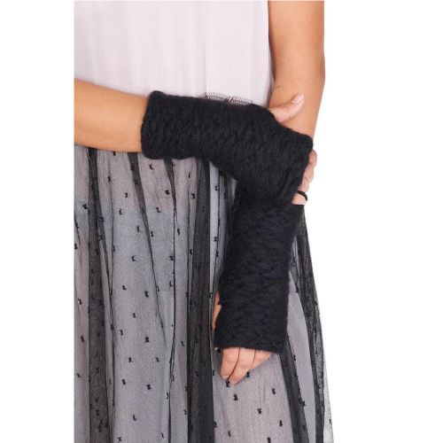 Handschuhe - Mitaines tricot irregulier Noir ho - Gr. ONE SIZE - in - für Damen - Isabel Benenato - Modalova