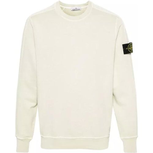 Ecru Cotton Sweatshirt - Größe L - white - Stone Island - Modalova