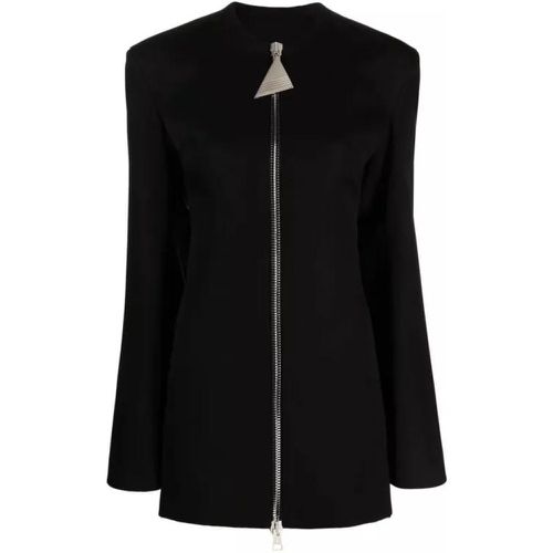 Black Zip Up Mini Dress - Größe 42 - black - The Attico - Modalova