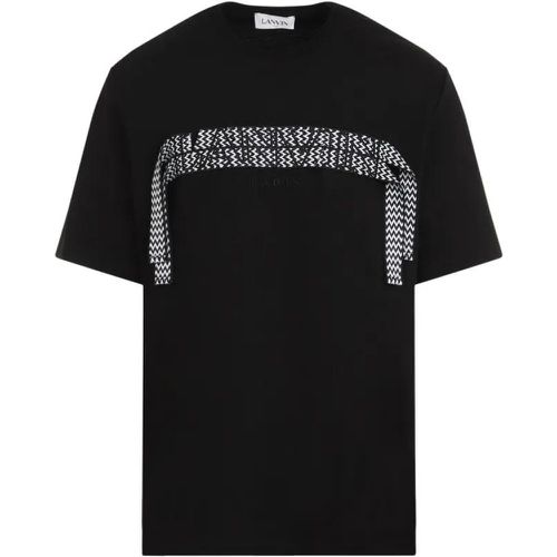 Curb Lace Black Cotton T-Shirt - Größe L - Lanvin - Modalova