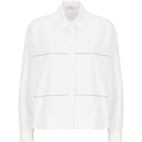 White Cotton Shirt - Größe 42 - weiß - PESERICO - Modalova