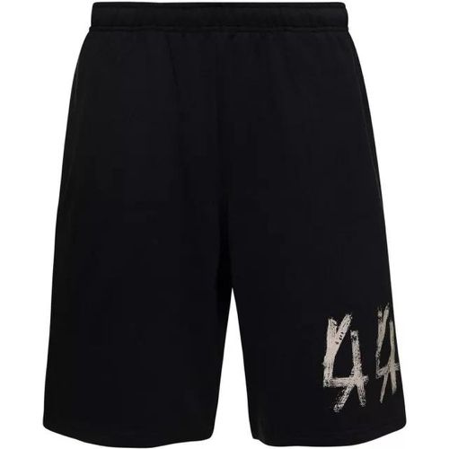 Black Shorts With Logo Print In Cotton - Größe L - black - 44 Label Group - Modalova