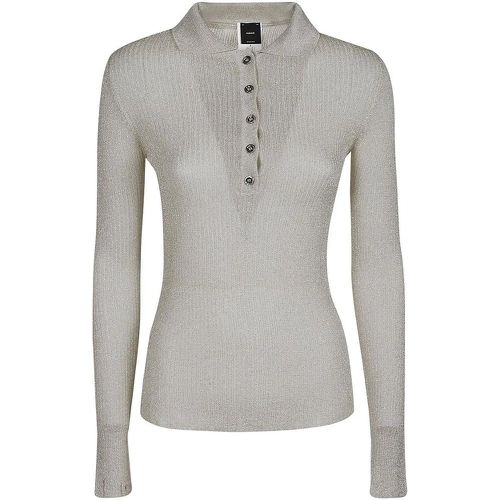 Tino Long Sleeve Polo Shirt White - Größe M - pinko - Modalova