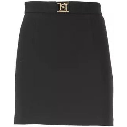 Logoed Skirt - Größe 44 - black - Elisabetta Franchi - Modalova