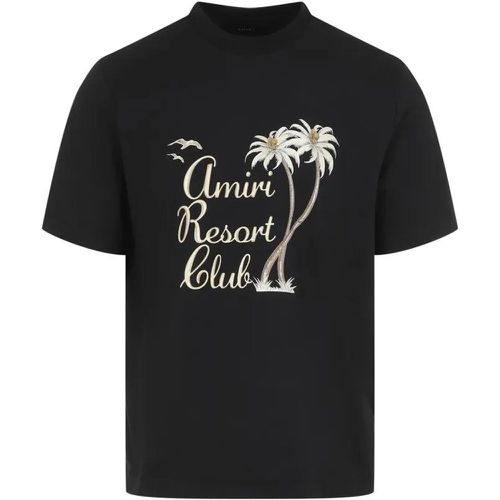 Black Cotton Resort Club Tee - Größe XL - Amiri - Modalova