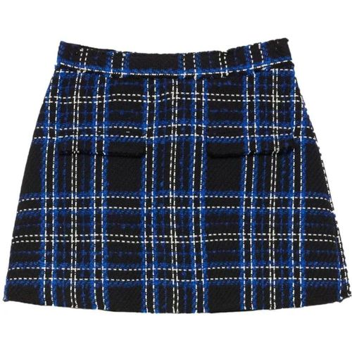 Black/Blue Tartan Pattern Skirt - Größe 38 - MSGM - Modalova