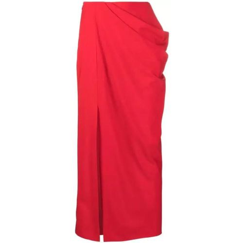 Red Slashed Drape Maxi Skirt - Größe 40 - red - alexander mcqueen - Modalova