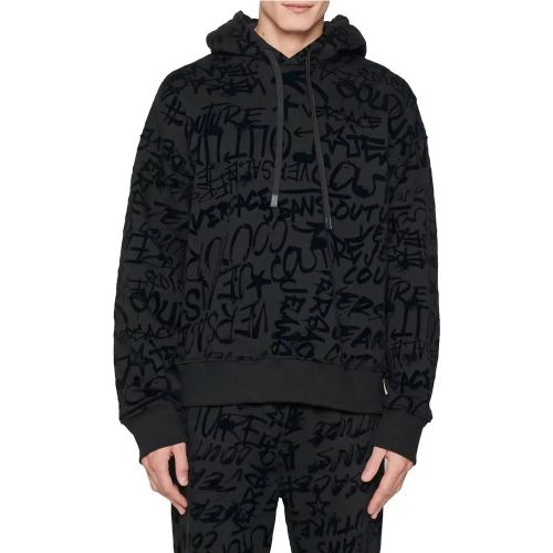 Graffiti Print Hoodie Heren - Größe XL - Versace Jeans Couture - Modalova