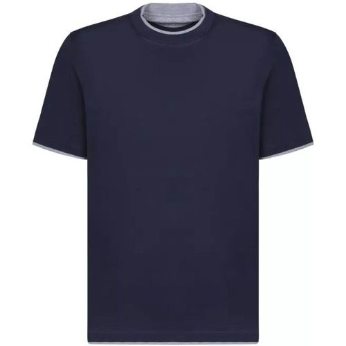 Cotton T-Shirt - Größe L - blue - BRUNELLO CUCINELLI - Modalova